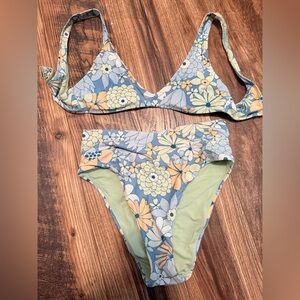 Aerie Floral Bikini - Blue and Yellow